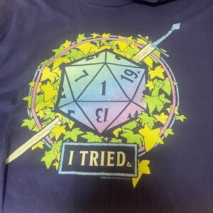 Dungeons and dragons “I tried” t shirt 2x men’s